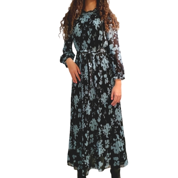 Nwt Zara By Sandra Floral Maxi Dress Xs 